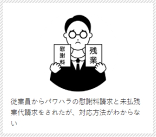従業員からパワハラの慰謝料請求と未払残業代請求をされたが、対応方法がわからない